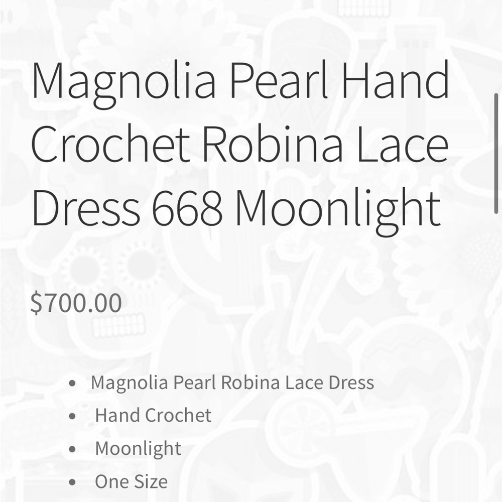 Magnolia Pearl Cream Crochet Maxi Dress
Hand Made - Picture 3 of 7